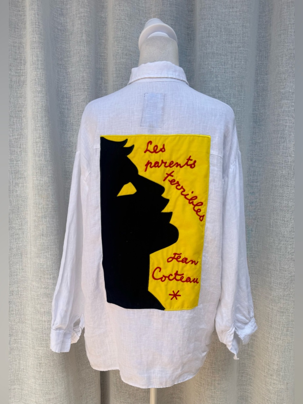 AY NOT DEAD Jean Cocteau terrible parents white linen button down shirt